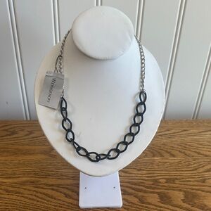 Wenger Black and Silver Chain Necklace